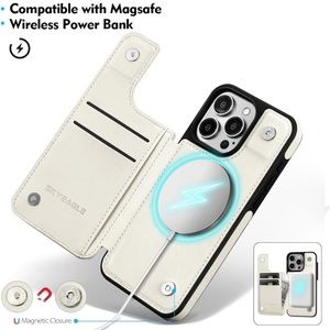 New iPhone 15 Pro Max Wallet Case with Card Holder 【Compatible Magsafe】